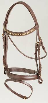 Aintree Brass Chain Brow Bridle