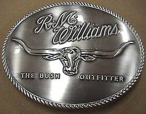 RM Williams Small Silver Logo Buckle