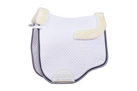 sheepskin saddle weatherbeeta euro shaped pad dressage forbesco